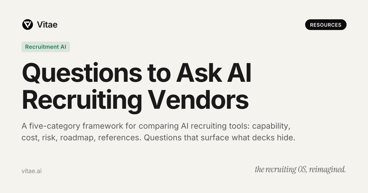 Questions to Ask AI Recruiting Vendors | Vitae AI